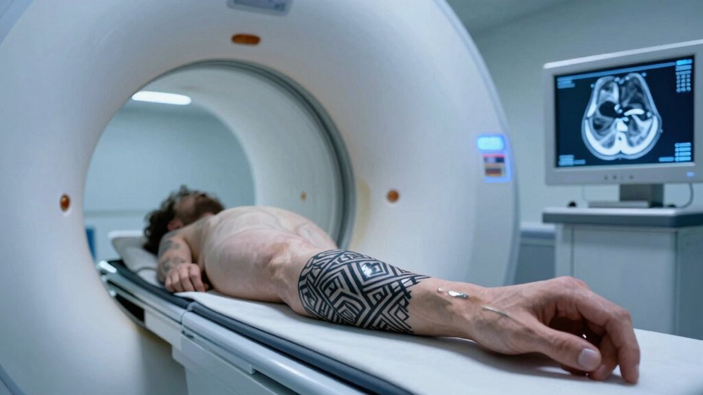 tattoo induced mri image distortions