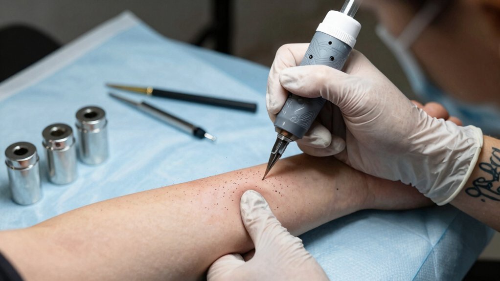 tattoo session stencil needles care