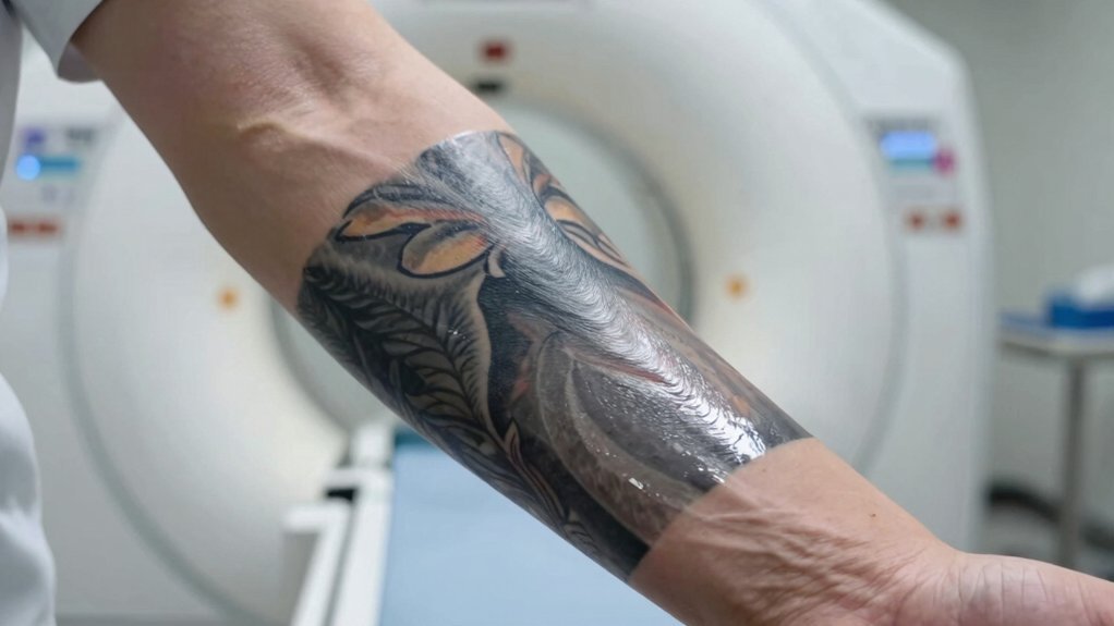 tattoo size location influence mri risks