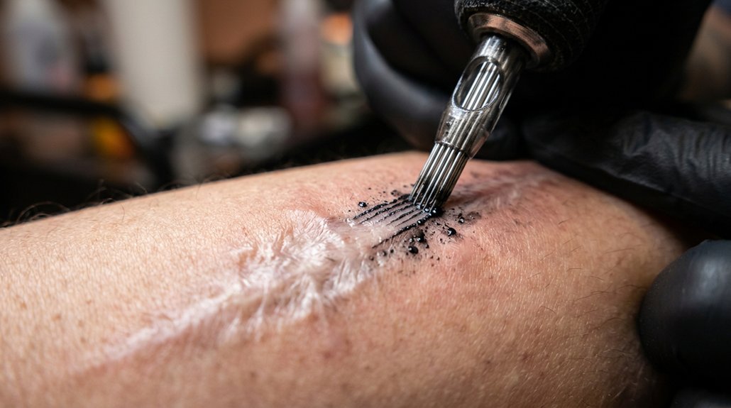 tattooing over scar feasibility