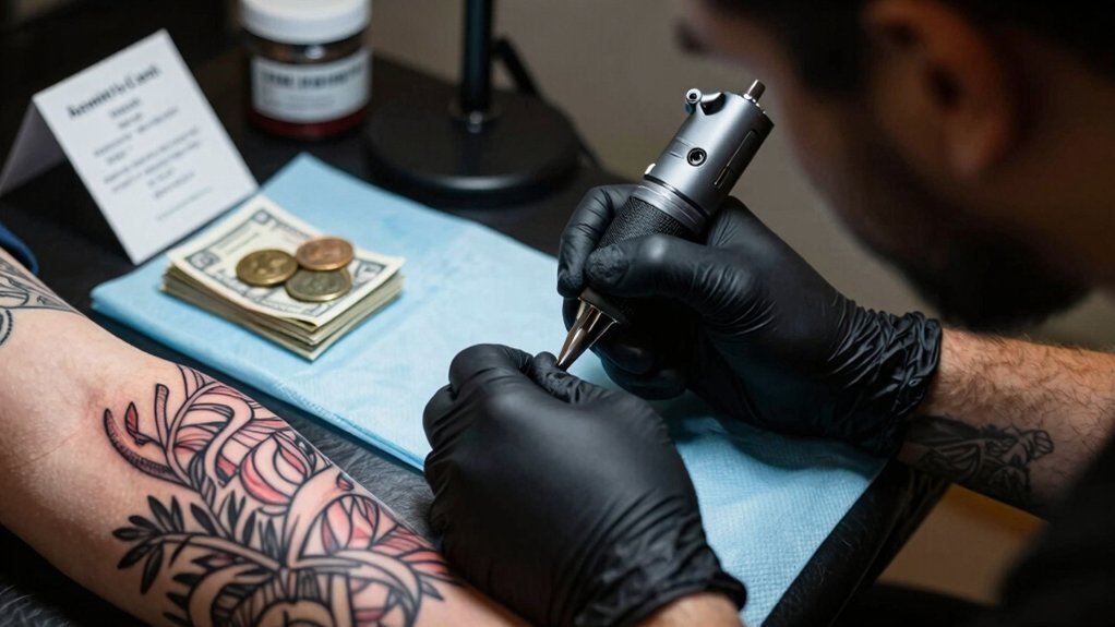 tipping for multi session tattoos and touch ups