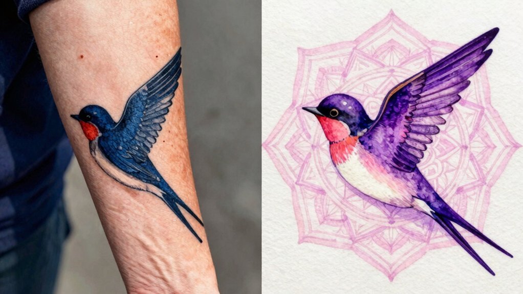traditional swallow tattoos durable bold varied styles