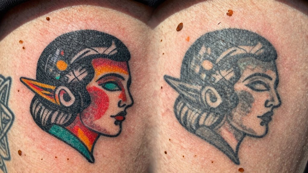 uv rays break down tattoo pigments