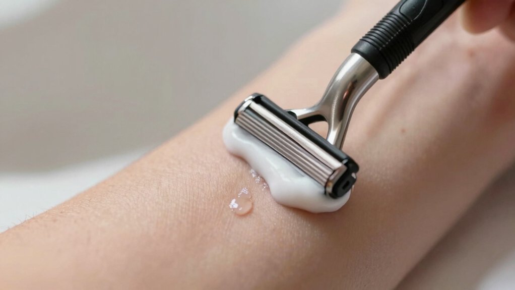 warm water fragrance free shave with grain