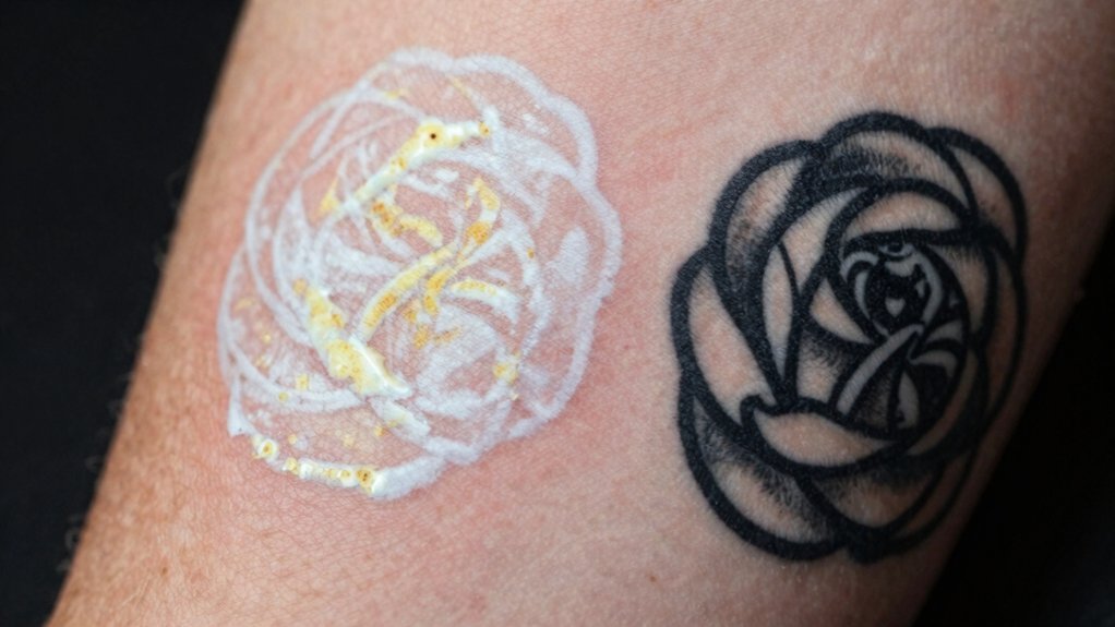 white ink fades due to exposure and scattering