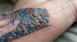 why did my tattoo scab