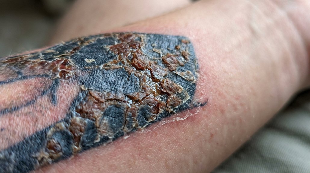why did my tattoo scab