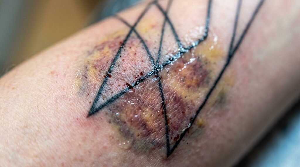 why is my tattoo bruised