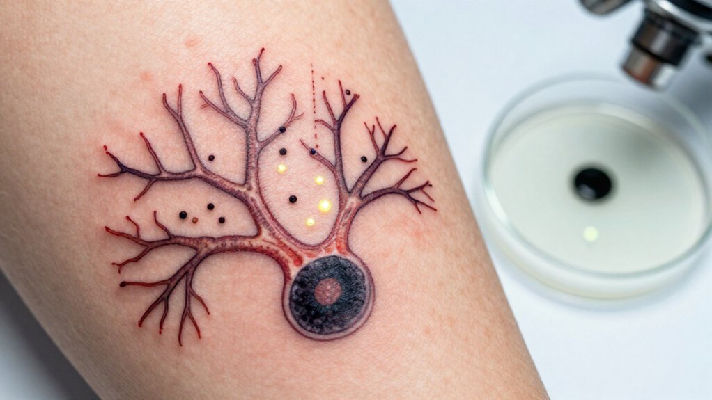 macrophages carry tattoo pigment