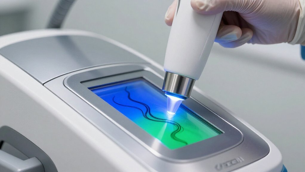 match laser wavelength for ink